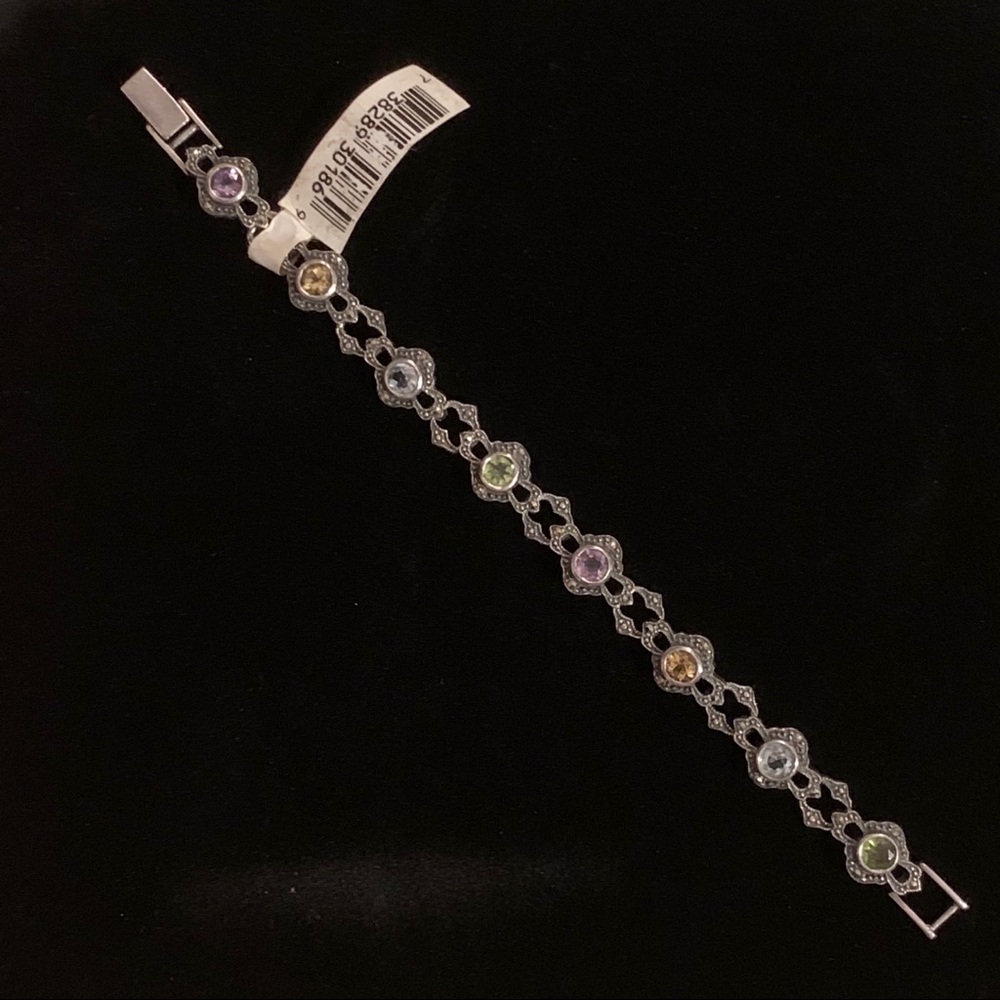 NWT Sterling Silver and gem bracelet